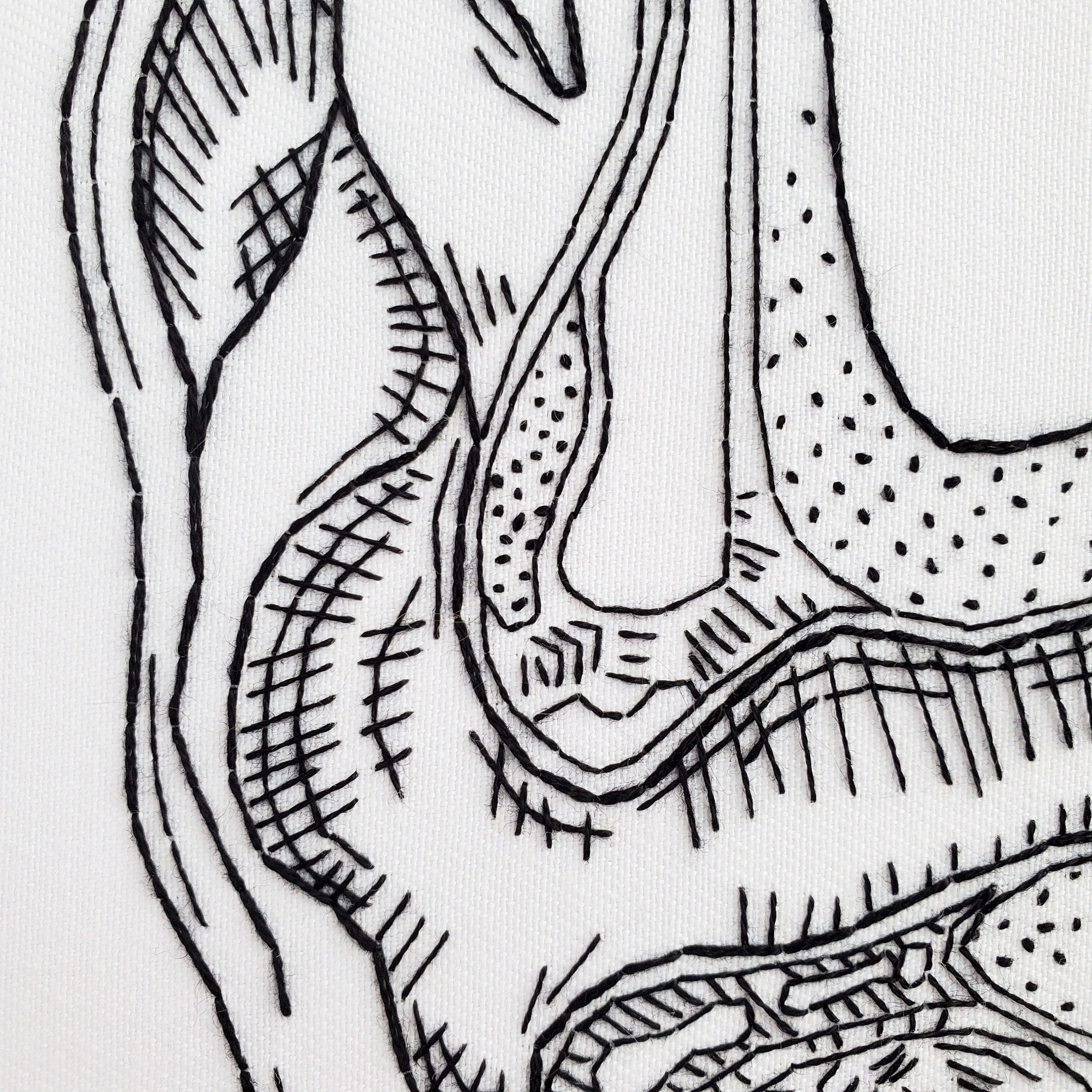 Ear and Inner Ear Anatomy - PDF Digital Download Embroidery Pattern & Guide