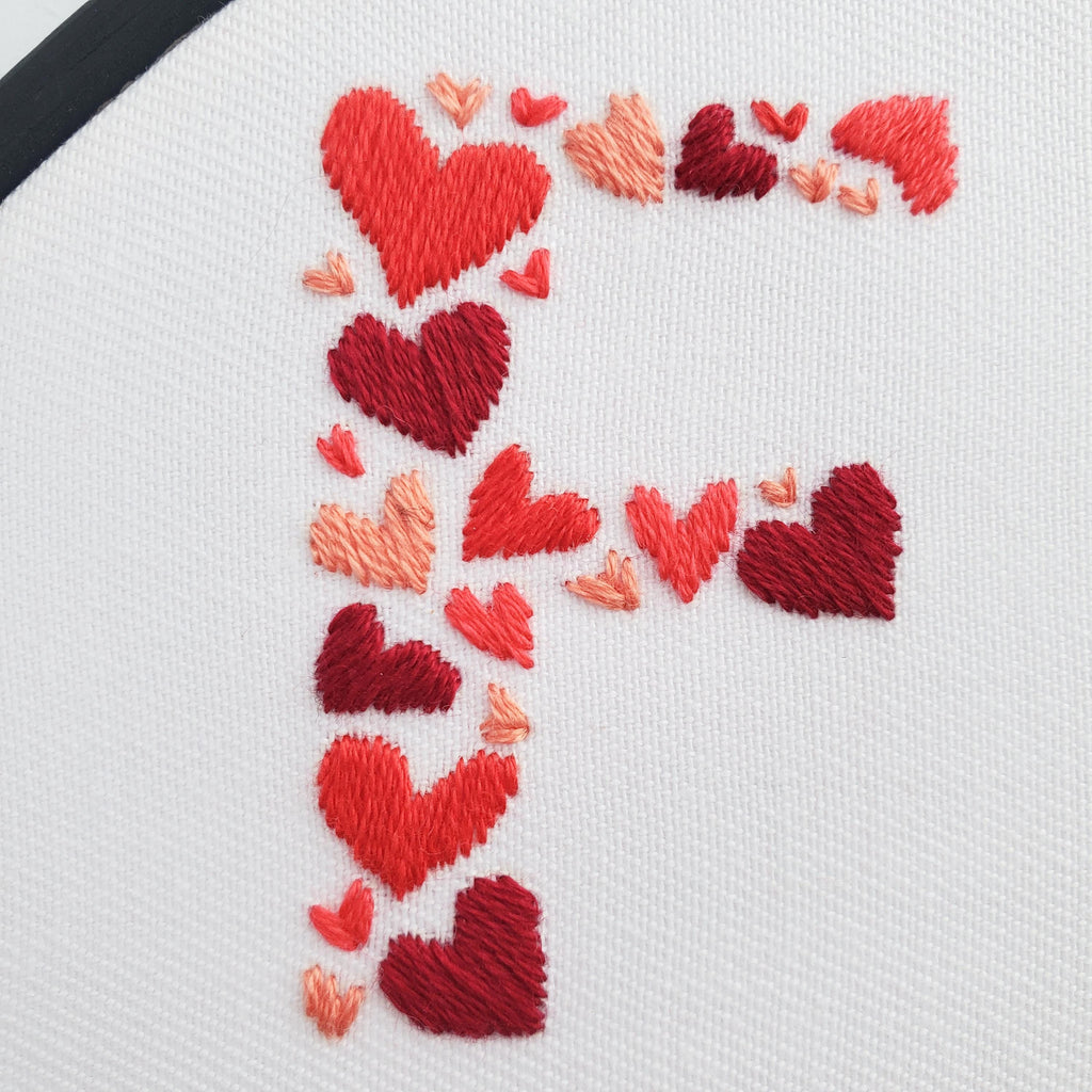 FEBRUARY Monthly Text Series - PDF Digital Download Embroidery Series Pattern & Guide