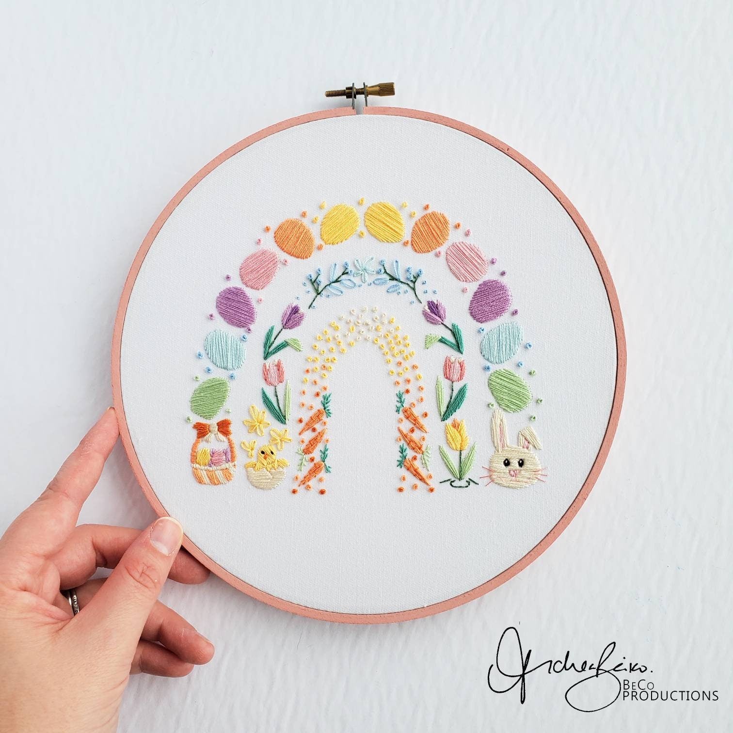 Easter Rainbow - PDF Digital Download Embroidery Pattern & Guide