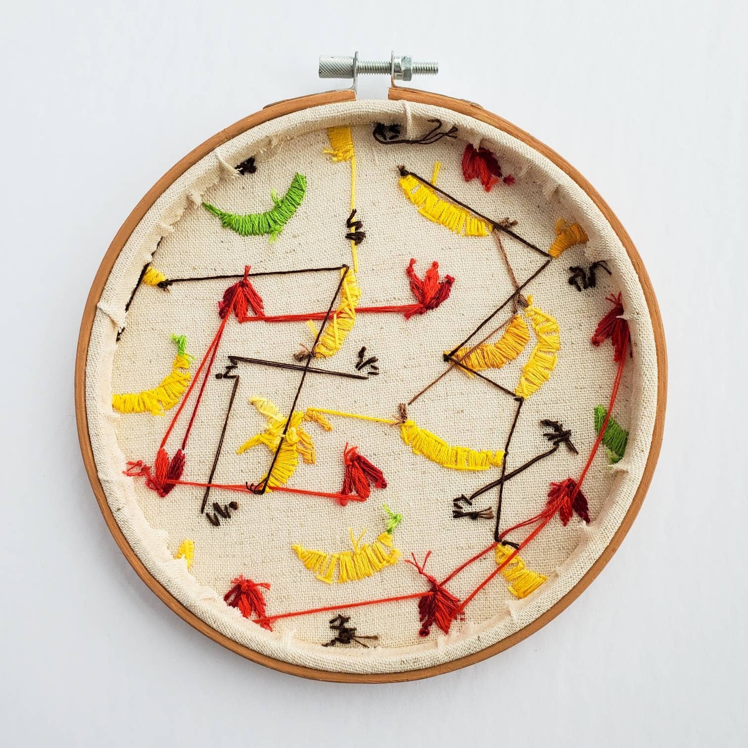 Banana Life Cycle Print - PDF DIgital Download Embroidery Pattern & Guide