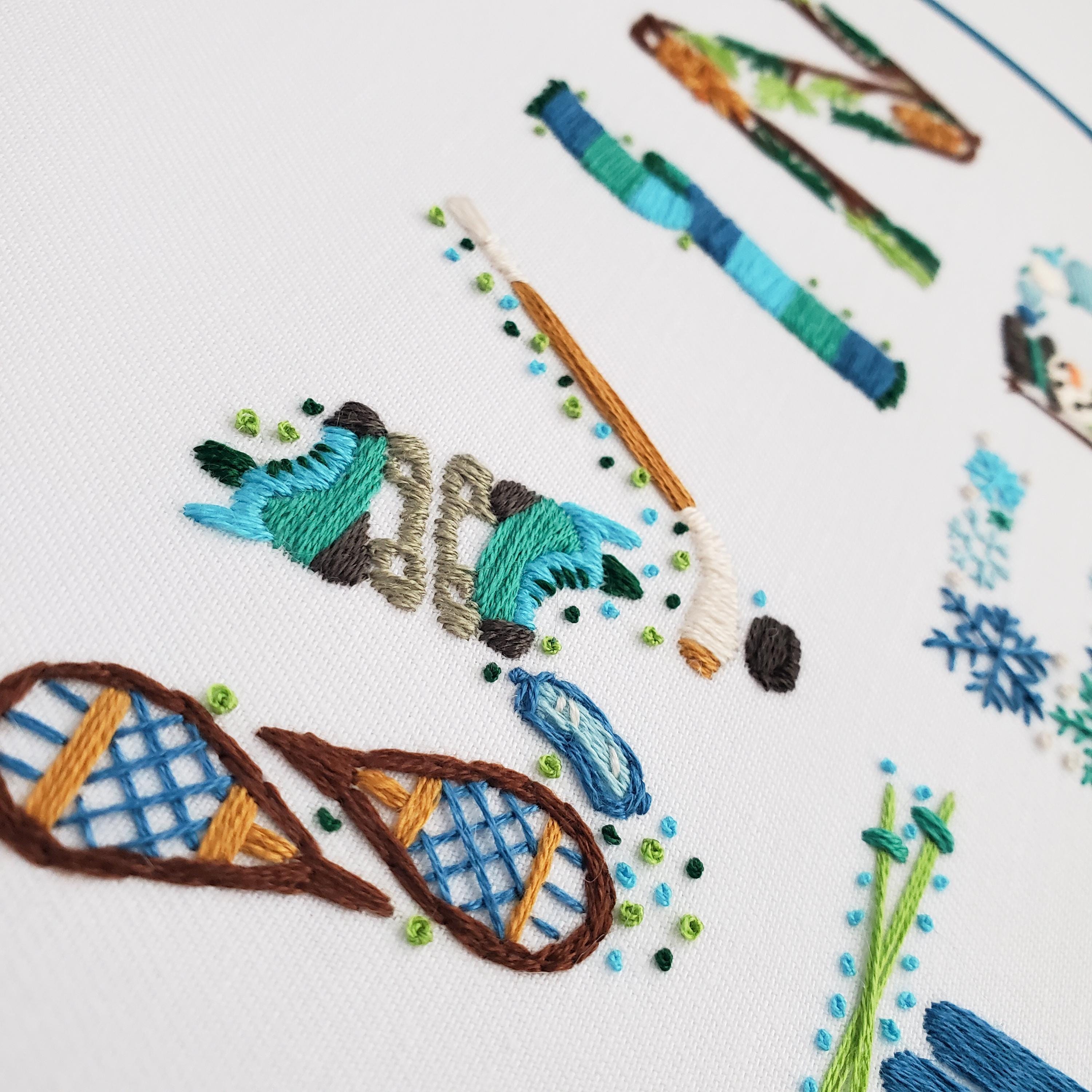 Winter Text - PDF Digital Download Embroidery Pattern & Guide