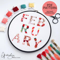 FEBRUARY Monthly Text Series - PDF Digital Download Embroidery Series Pattern & Guide
