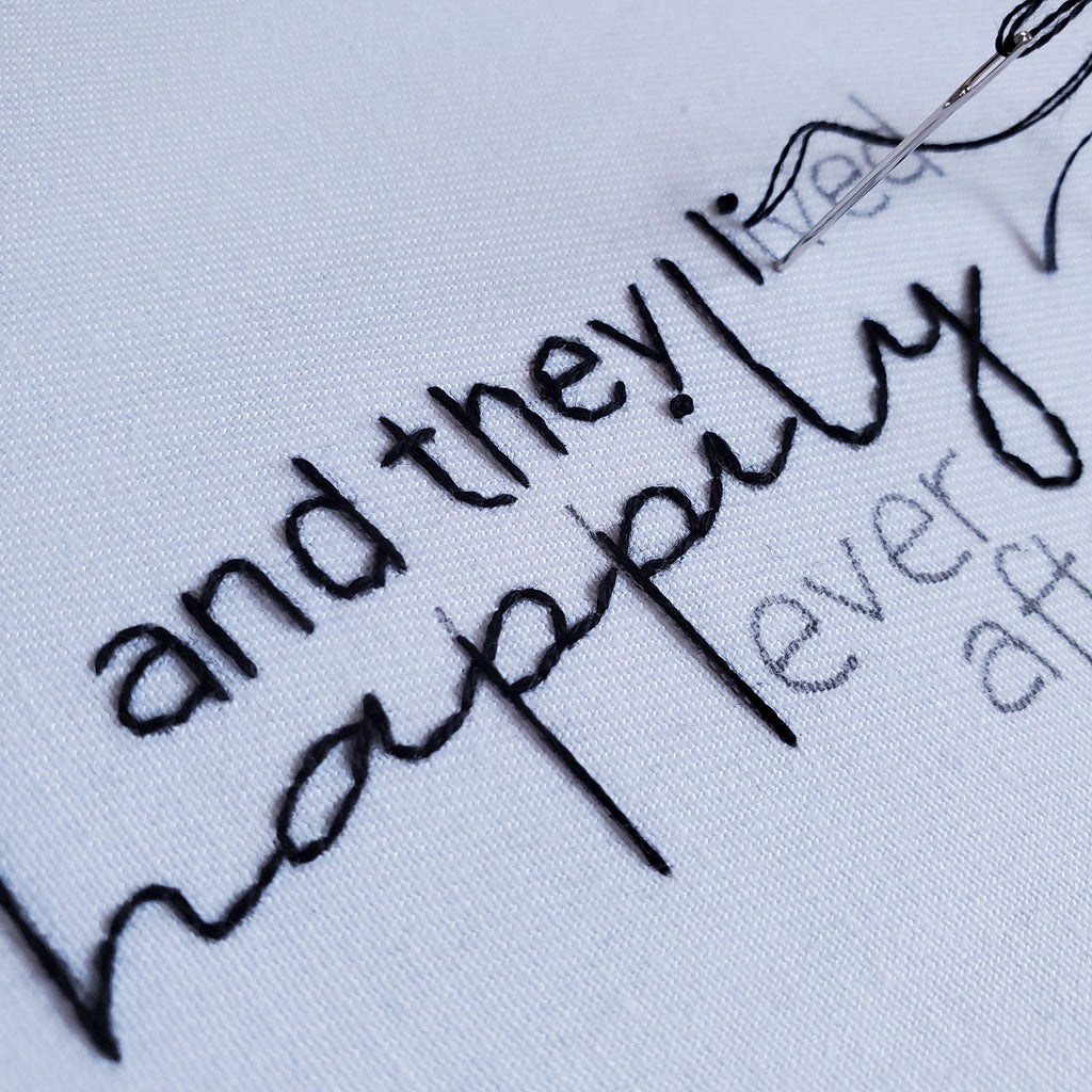 And They Lived Happily Ever After - PDF Digital Download Embroidery Pattern & Guide