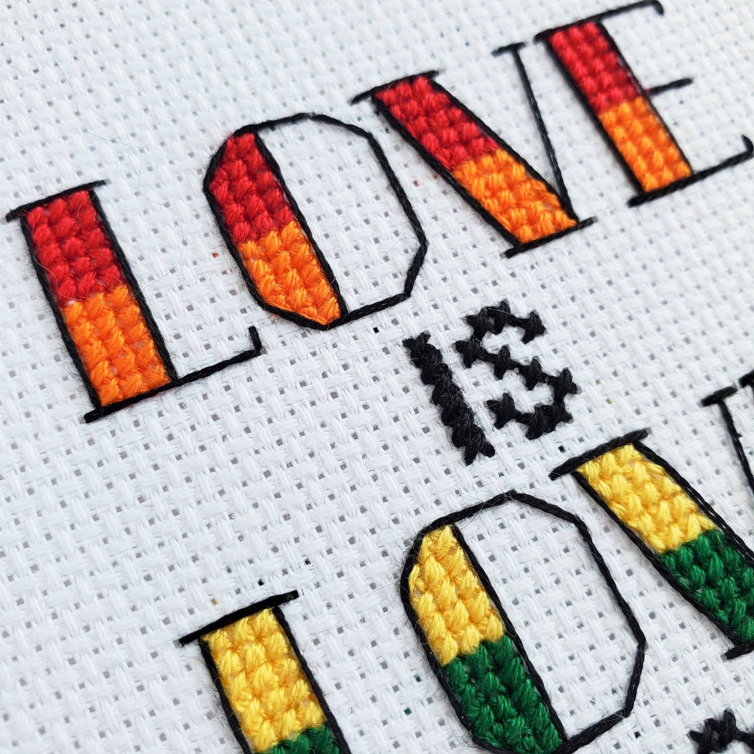 Love is Love is Love - PDF Digital Download Cross Stitch Pattern & Guide