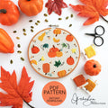 Pumpkin Life Cycle Print - PDF DIgital Download Embroidery Pattern & Guide