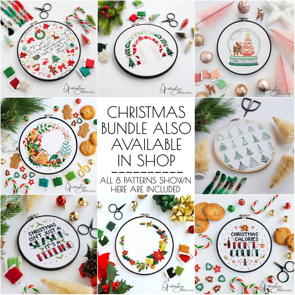 It's The Most Wonderful Time Of The Year - Christmas Edition - PDF Digital Download Embroidery Pattern & Guide