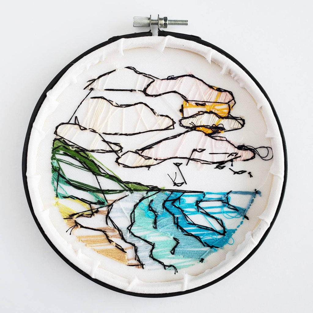 Beach Landscape No.01 - PDF Digital Download Embroidery Pattern & Guide