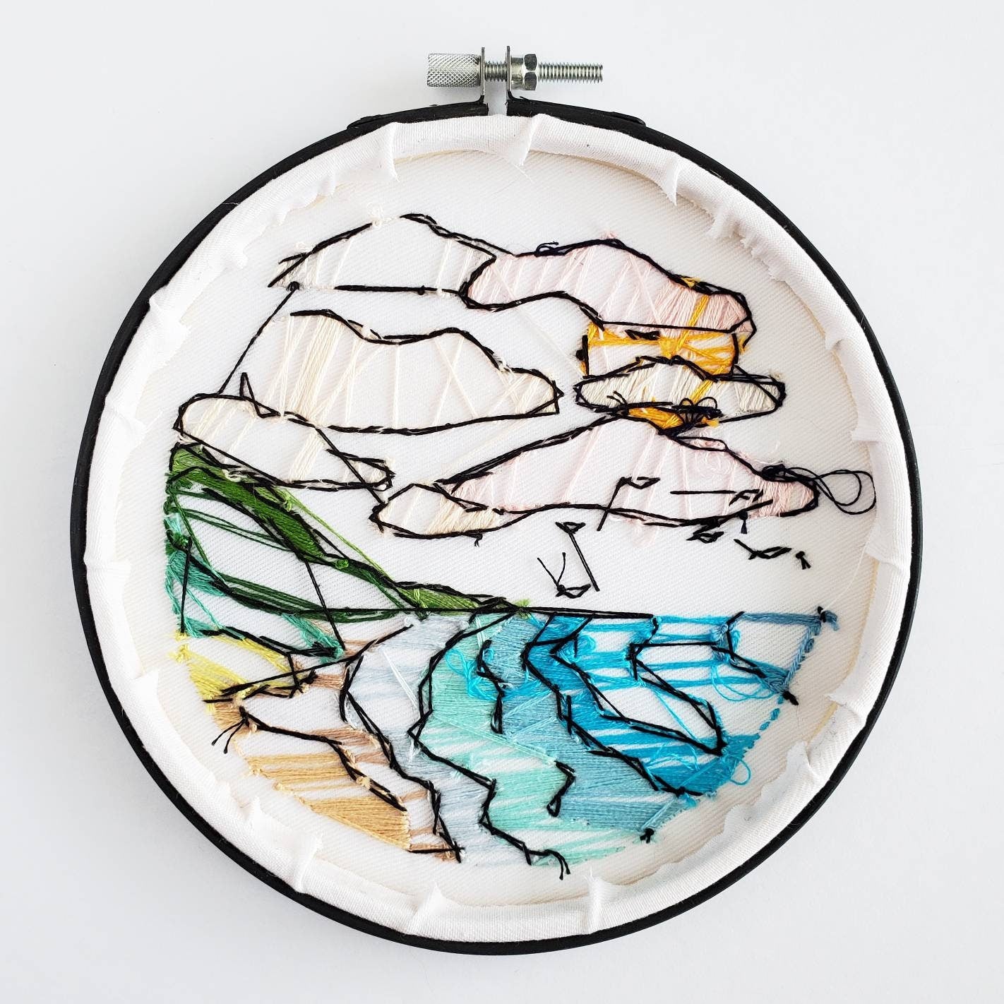 Beach Landscape No.01 - PDF Digital Download Embroidery Pattern & Guide