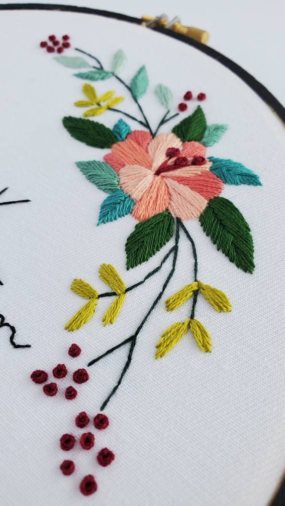 Floral Wreath #03 - PDF Digital Download Embroidery Pattern & Guide