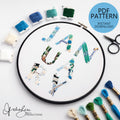 JANUARY Monthly Text Series - PDF Digital Download Embroidery Series Pattern & Guide