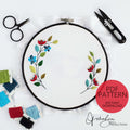 Floral Wreath #04 - PDF Digital Download Embroidery Pattern & Guide