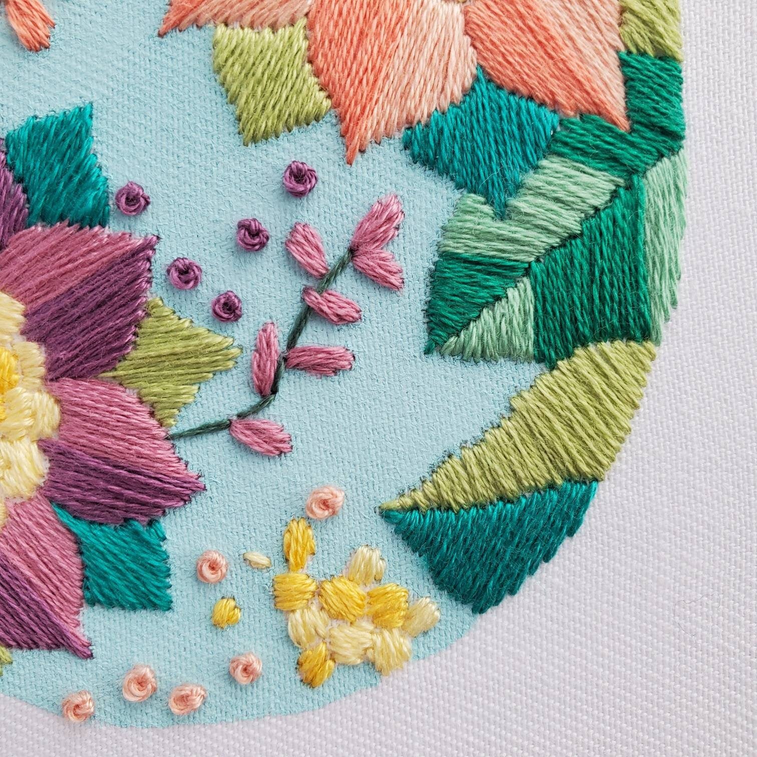 Floral Easter Egg No.01 - PDF Digital Download Embroidery Pattern & Guide