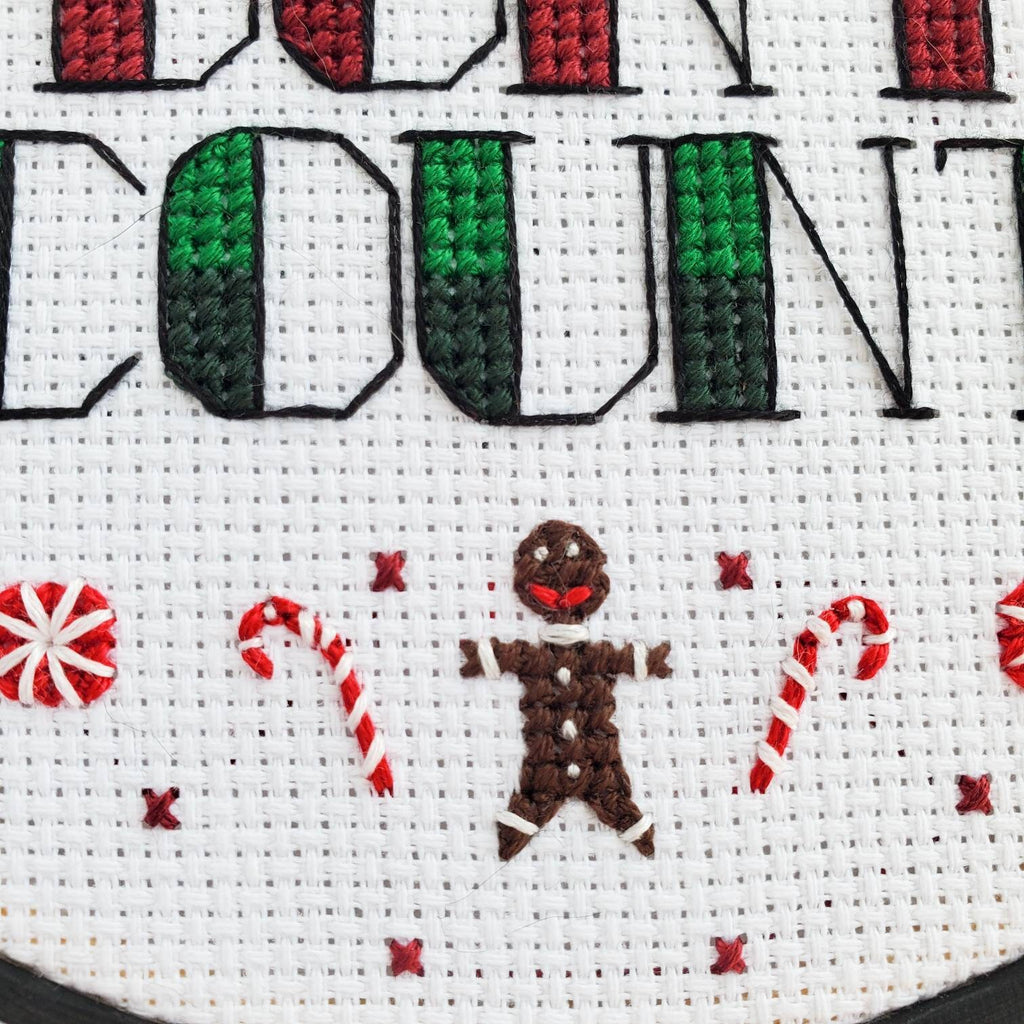 Christmas Calories Don't Count - PDF Digital Download Cross Stitch Pattern & Guide