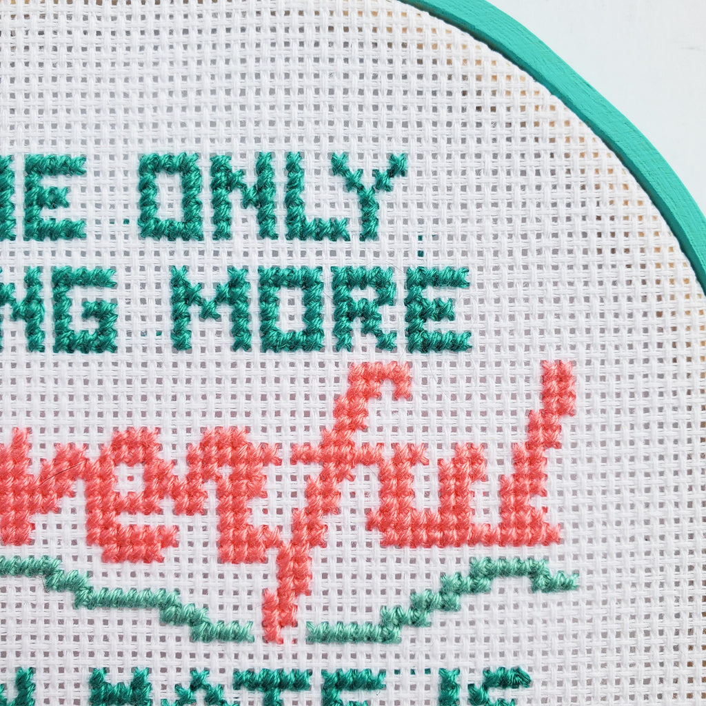 The Only Thing More Powerful Than Hate Is Love - PDF Digital Download Cross Stitch Pattern & Guide