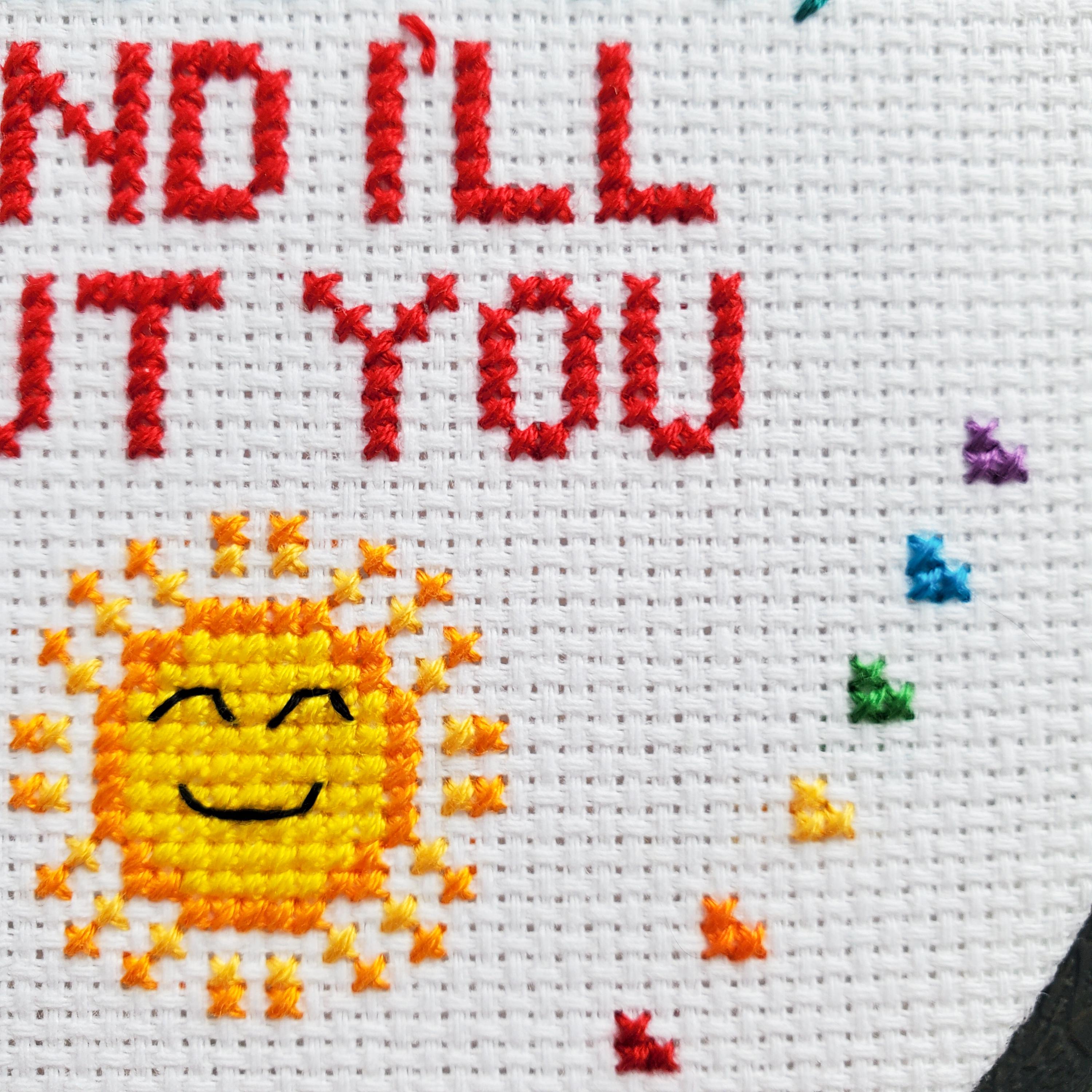 Wake The Baby, And I'll Cut You - PDF Digital Download Cross Stitch Pattern & Guide