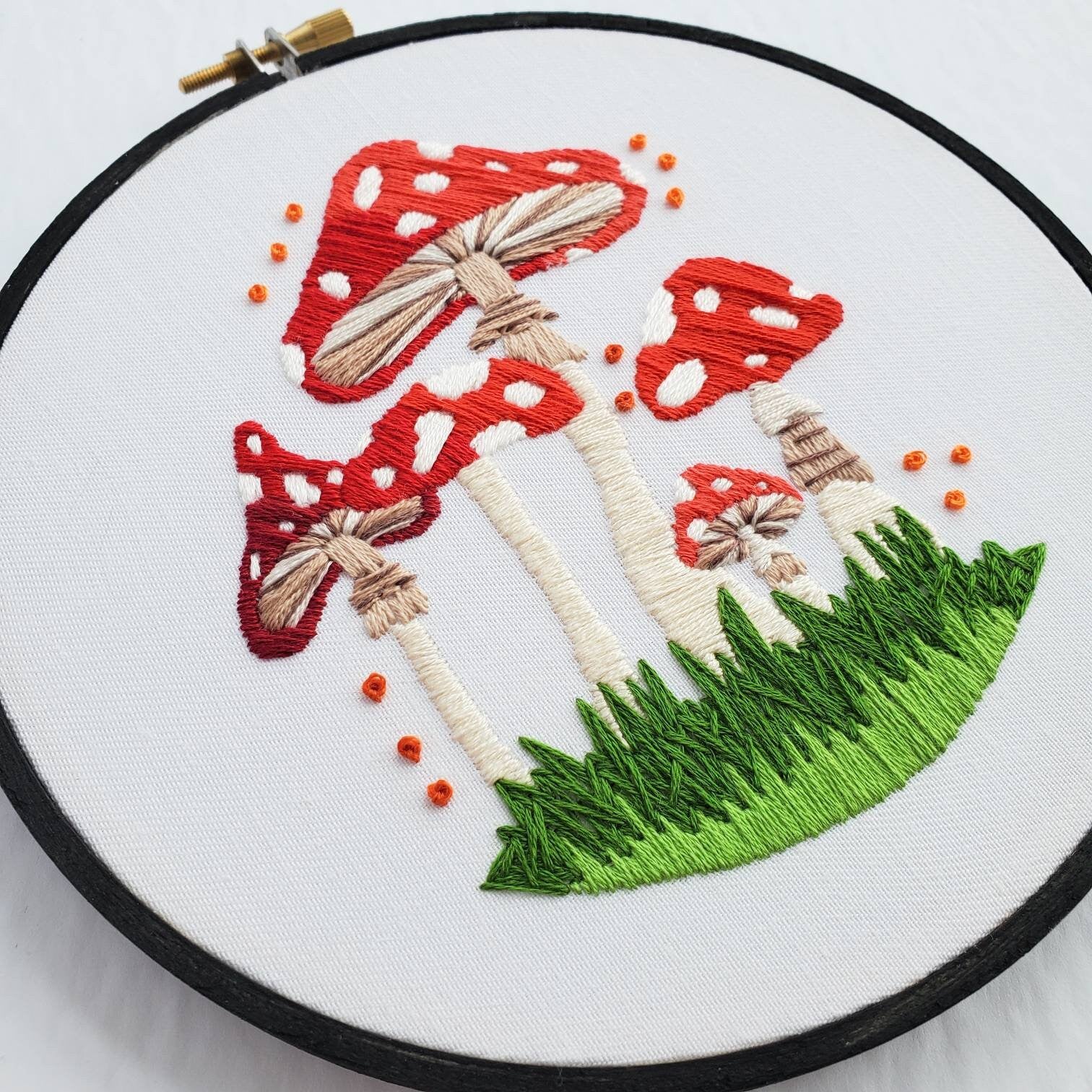 Group of Mushrooms - PDF Digital Download Embroidery Pattern & Guide