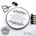 Funny Black Clothes Quote - PDF Digital Download Embroidery Pattern & Guide