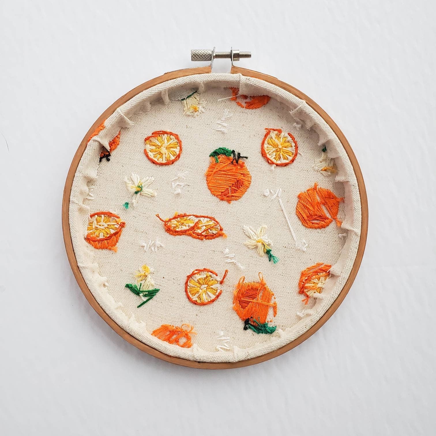 Orange Life Cycle Print - PDF DIgital Download Embroidery Pattern & Guide
