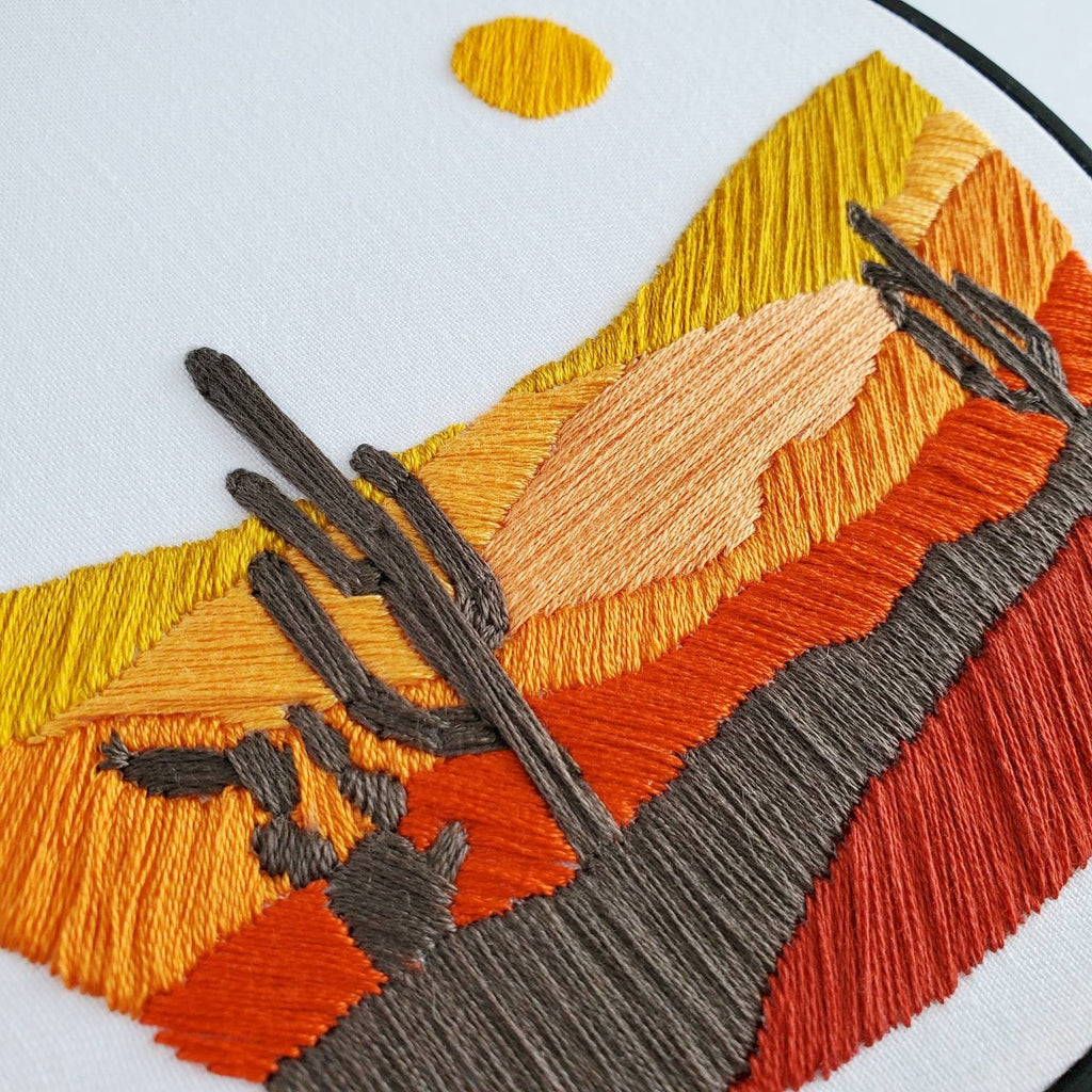 Desert Landscape - PDF Digital Download Embroidery Pattern & Guide