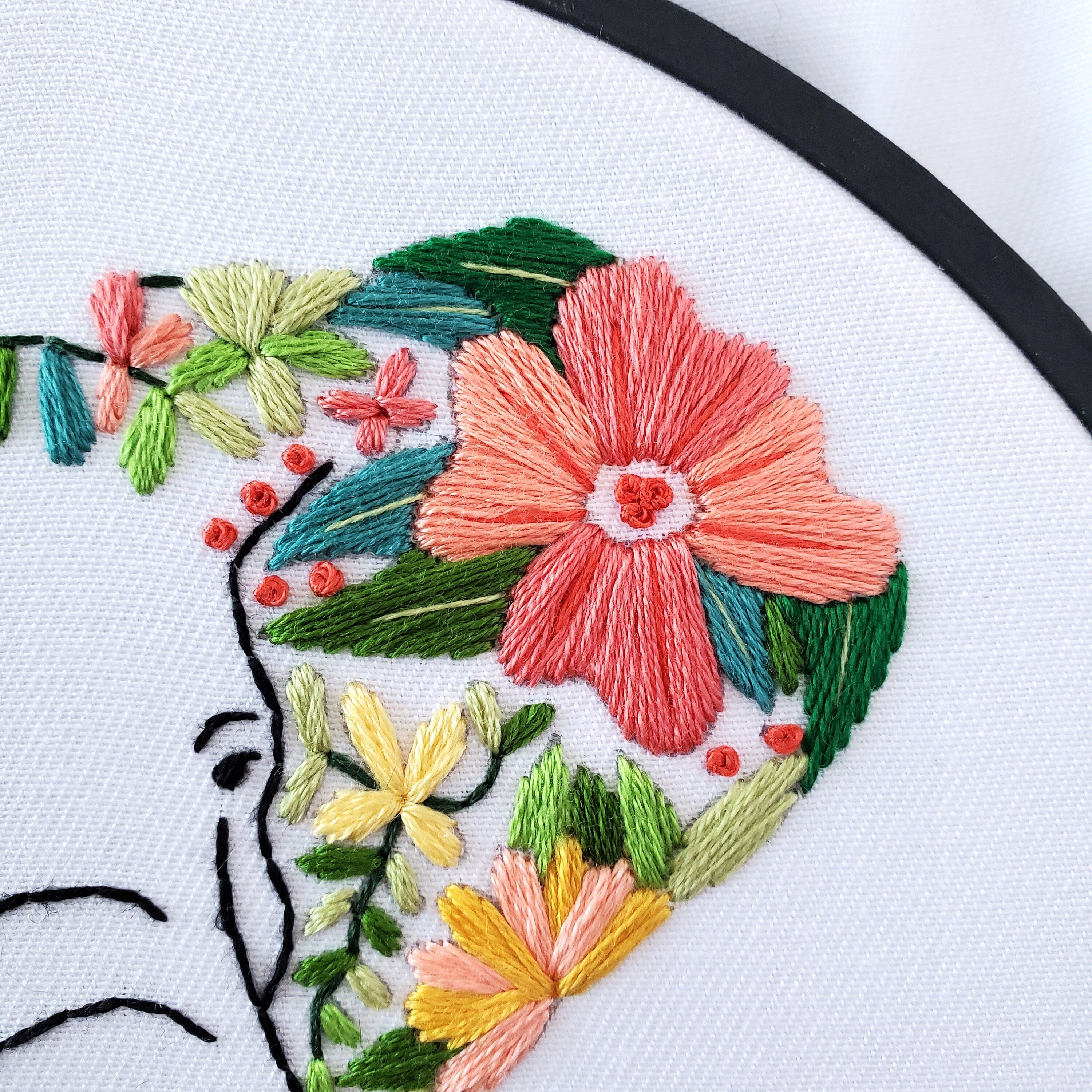 Floral Elephant - PDF Digital Download Embroidery Pattern & Guide