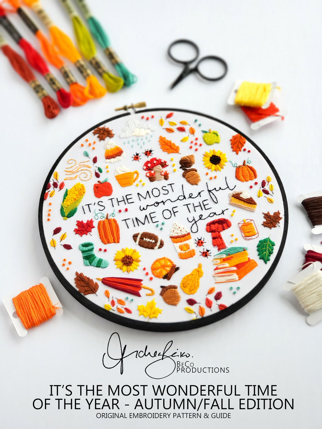 Autumn Embroidery BUNDLE - DIY Digital Download Embroidery Pattern & Guide