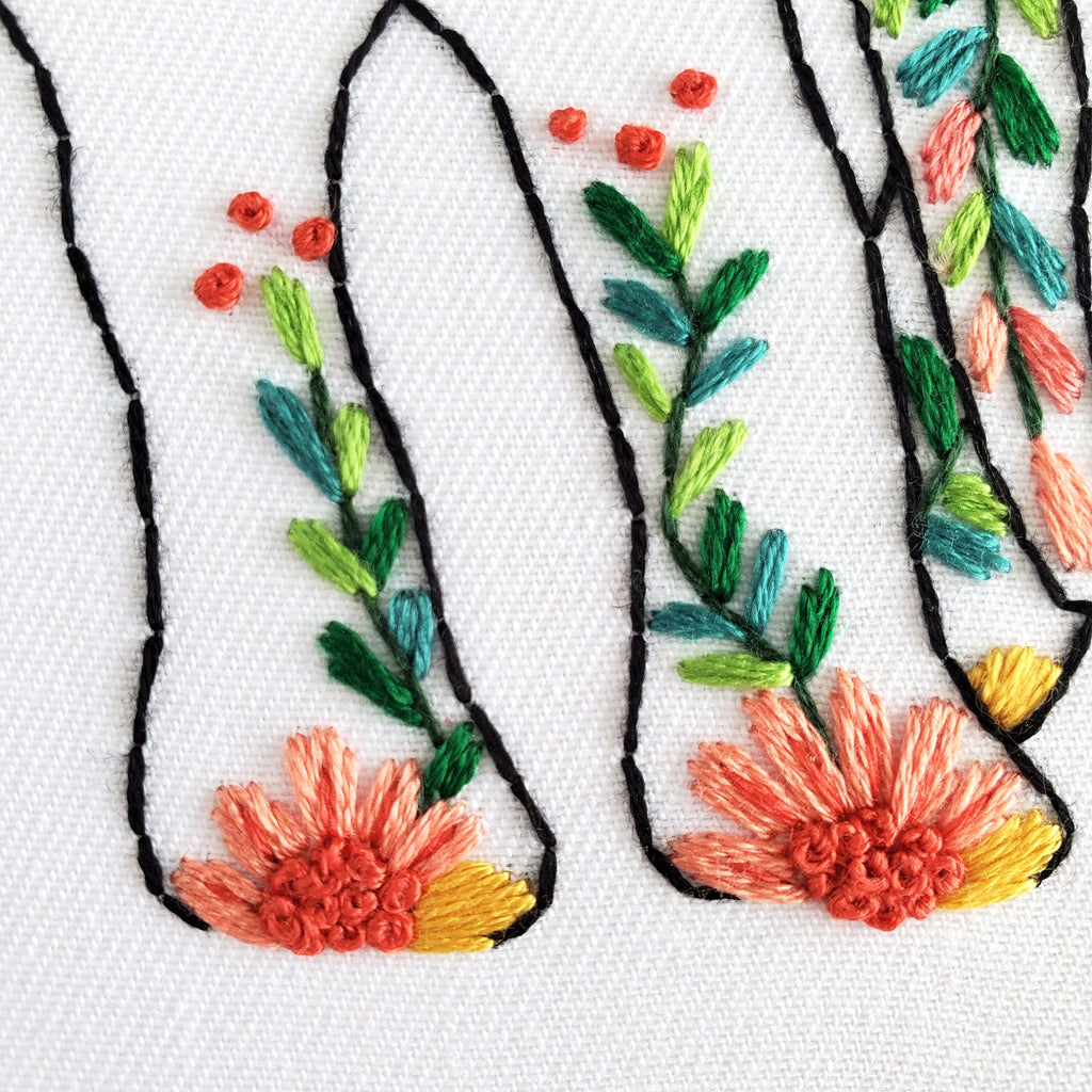 Floral Elephant - PDF Digital Download Embroidery Pattern & Guide