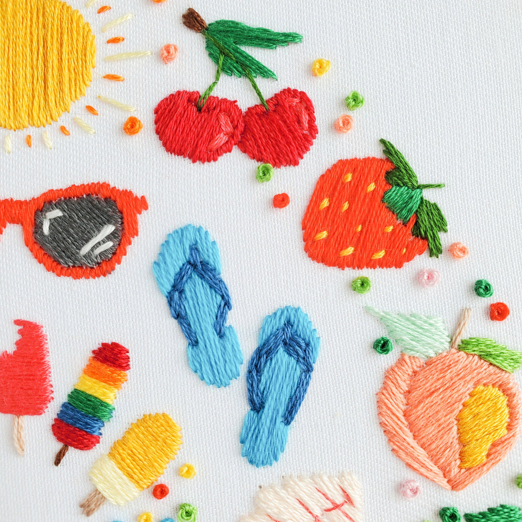 Summer Rainbow - PDF Digital Download Embroidery Pattern & Guide