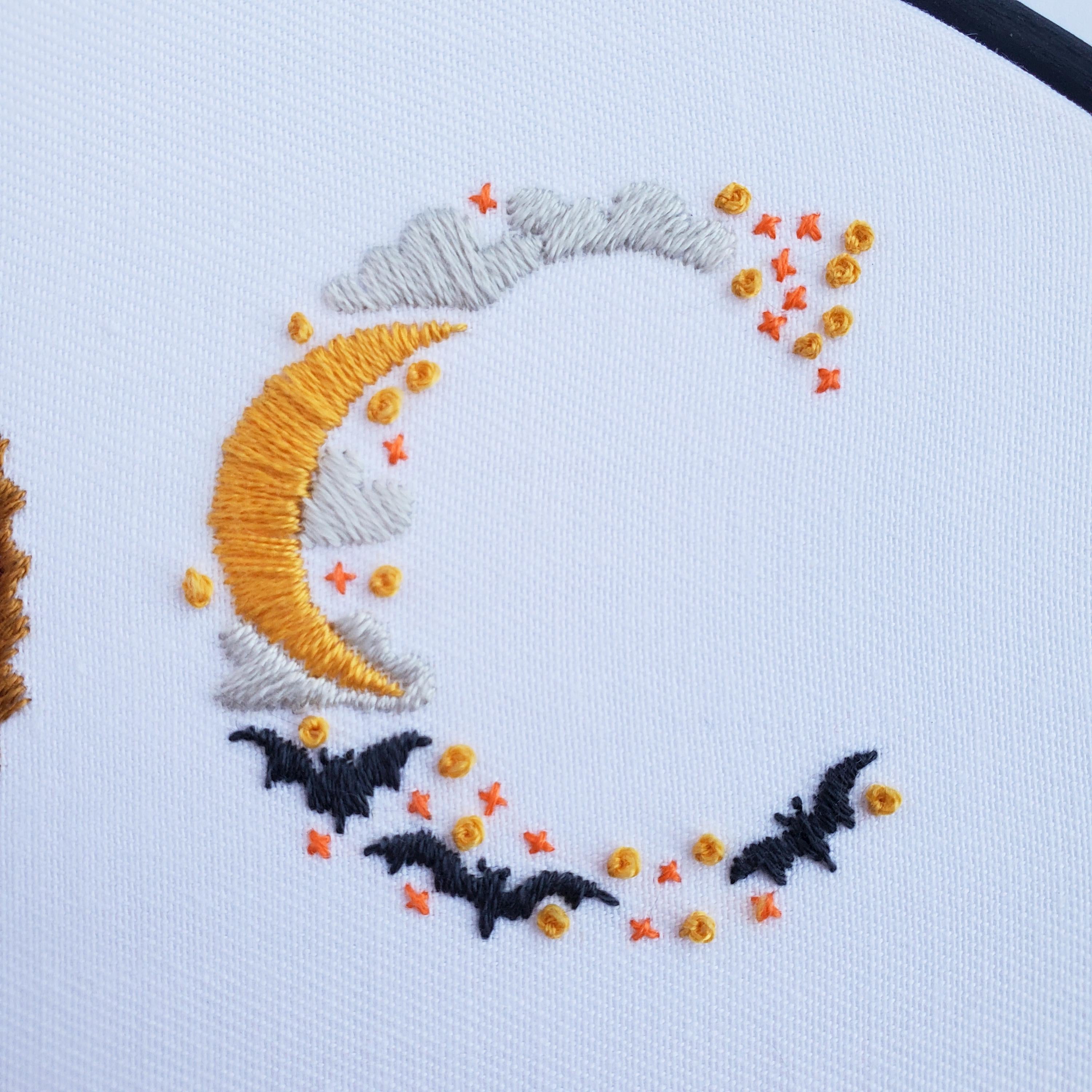 OCTOBER Monthly Text Series - PDF Digital Download Embroidery Series Pattern & Guide