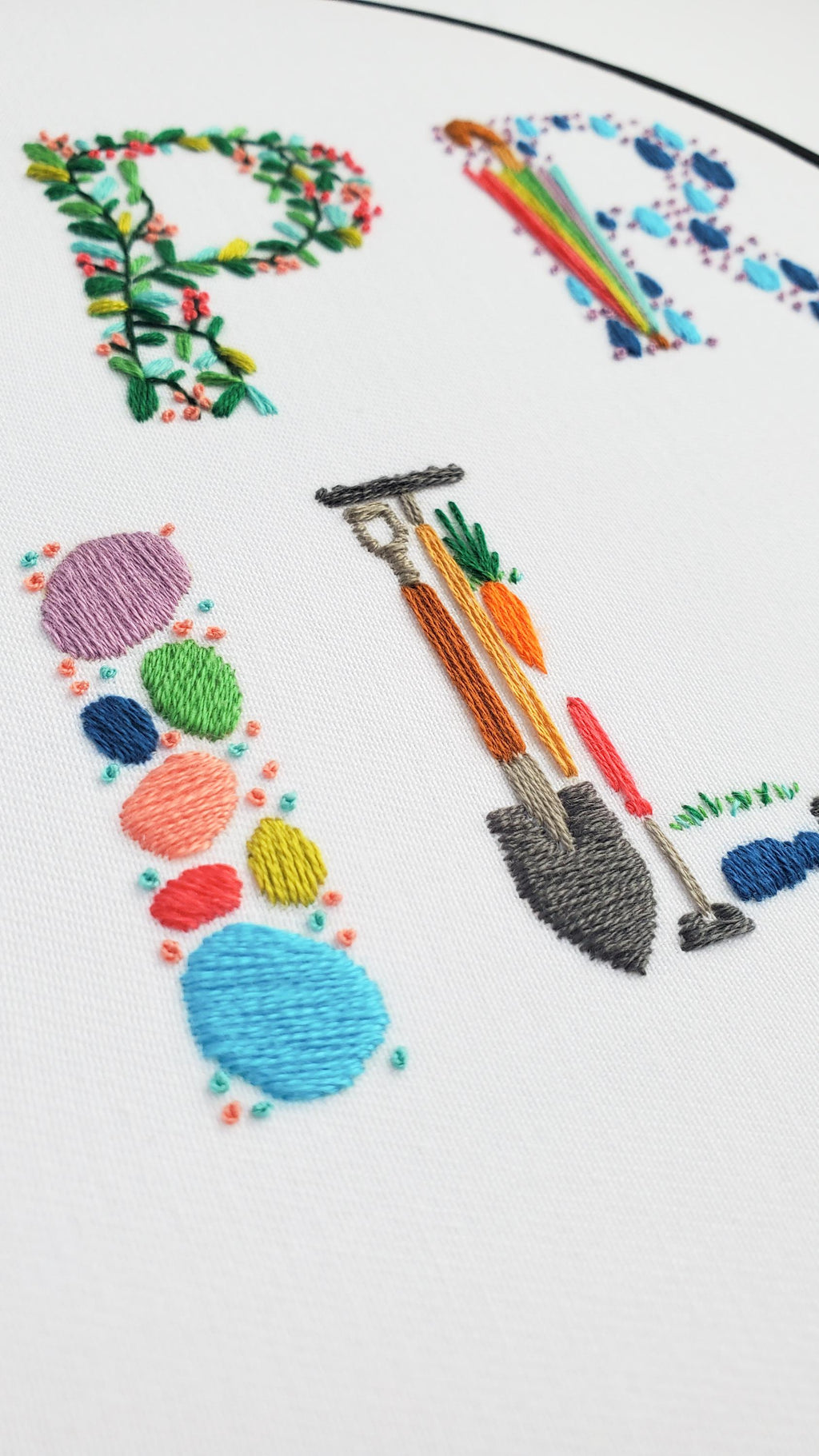 APRIL Monthly Text Series - PDF Digital Download Embroidery Series Pattern & Guide