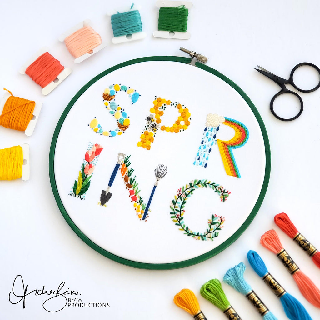 Four Seasons Text BUNDLE - PDF Digital Download Embroidery Pattern & Guide Bundle