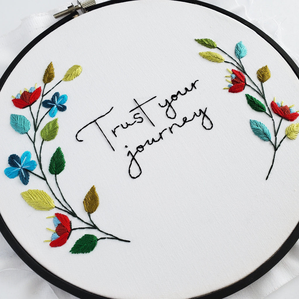 Trust Your Journey - PDF Digital Download Embroidery Pattern & Guide