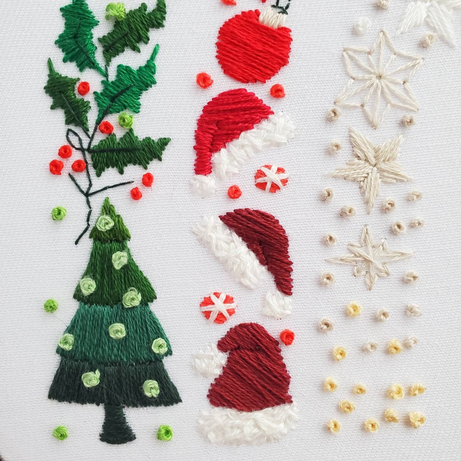 Christmas Rainbow - PDF Digital Download Embroidery Pattern & Guide