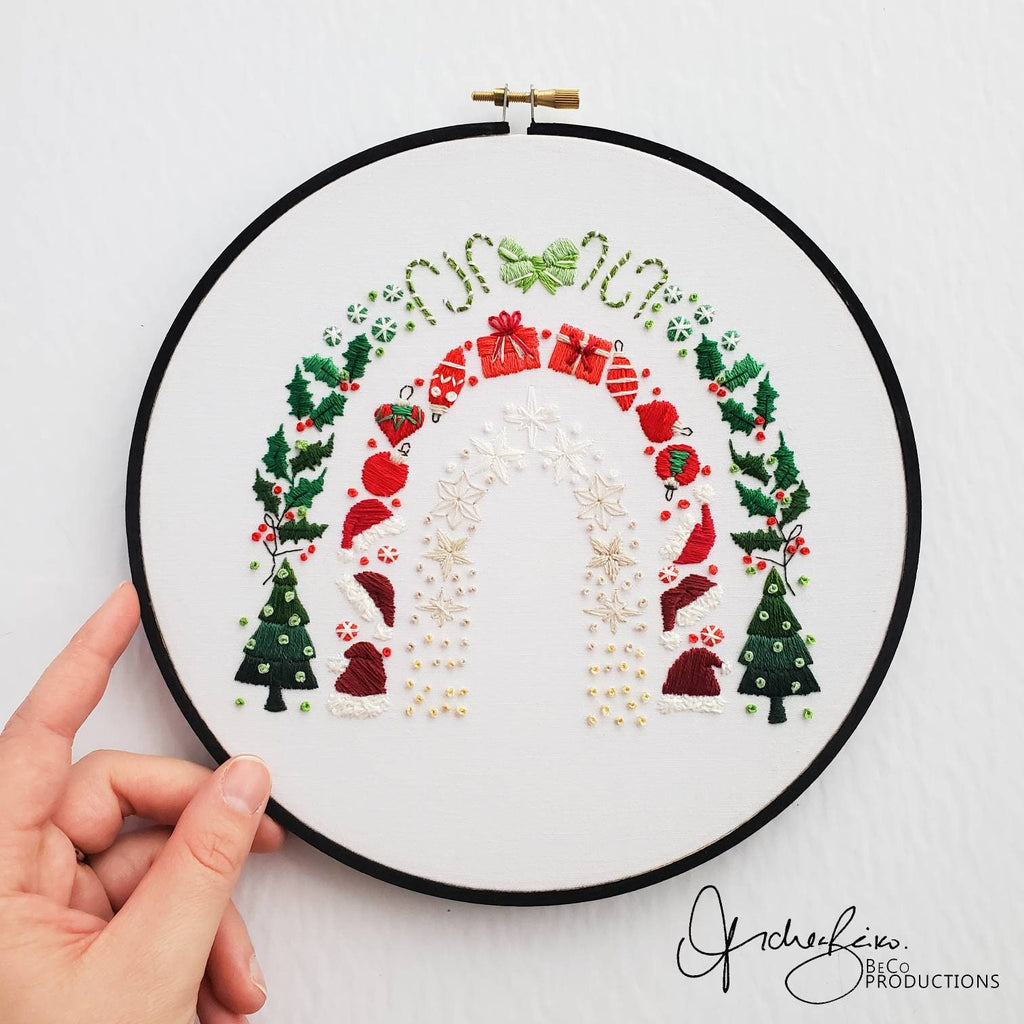 Christmas Rainbow - PDF Digital Download Embroidery Pattern & Guide