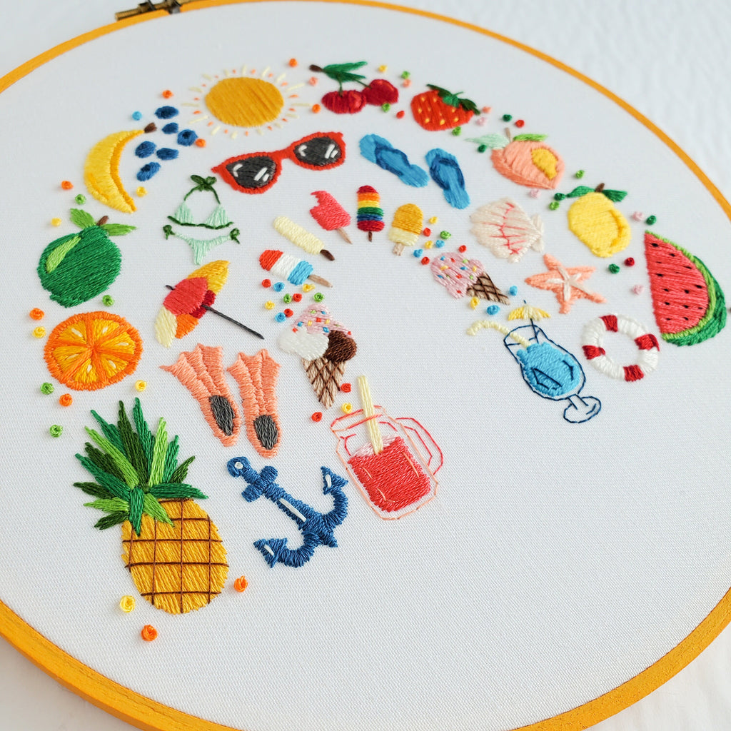 Summer Rainbow - PDF Digital Download Embroidery Pattern & Guide