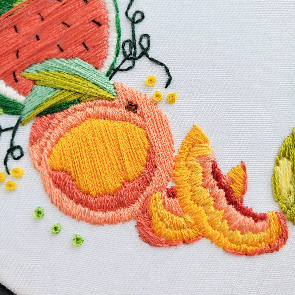 AUGUST Monthly Series Wreath - PDF Digital Download Embroidery Pattern & Guide