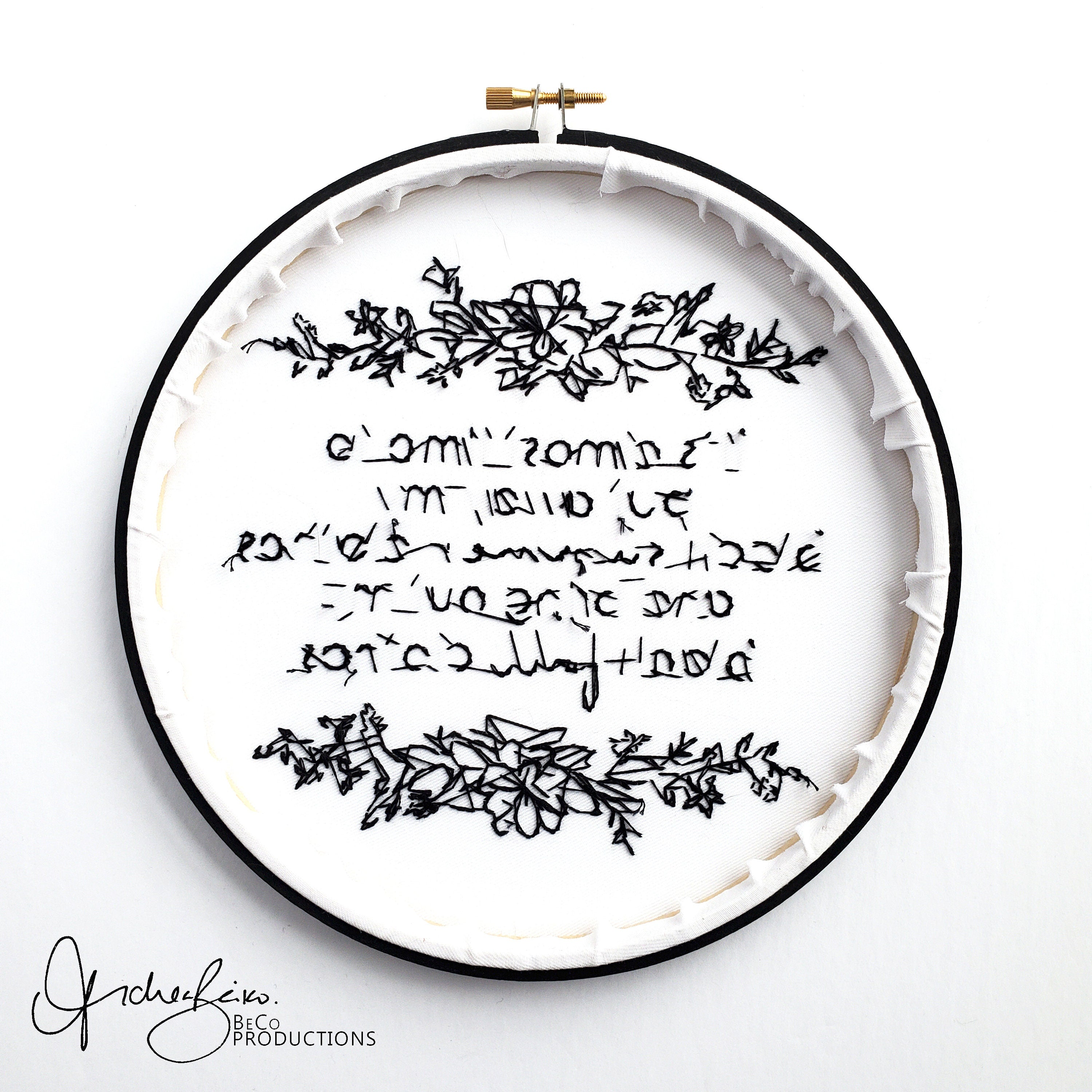 Funny Black Clothes Quote - PDF Digital Download Embroidery Pattern & Guide