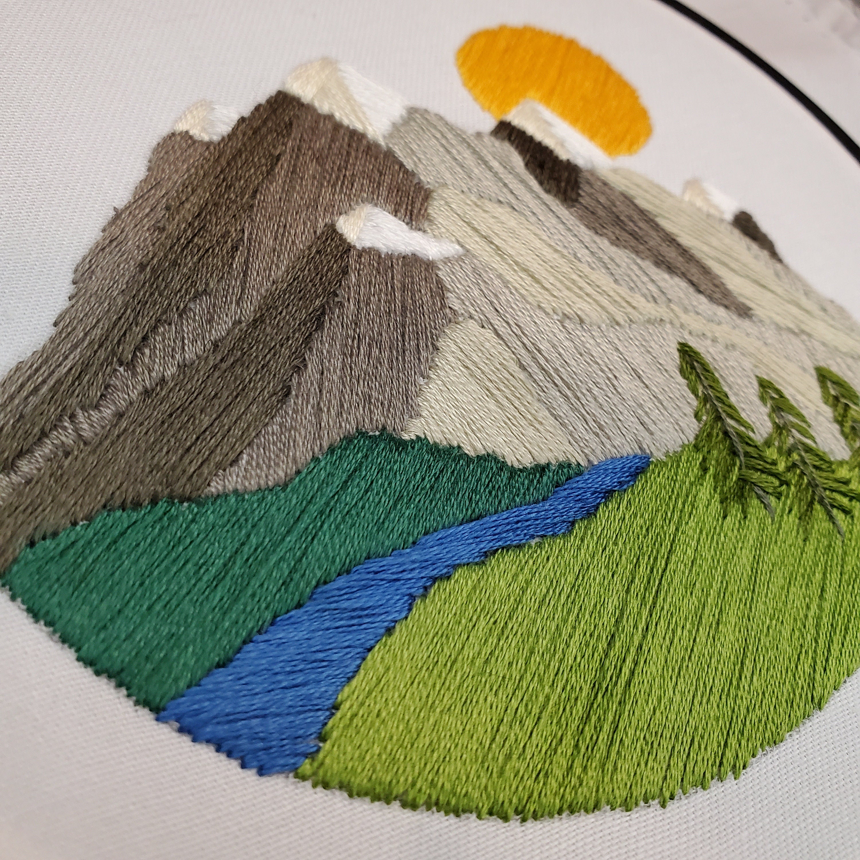 Mountain Landscape No.01 - PDF Digital Download Embroidery Pattern & Guide