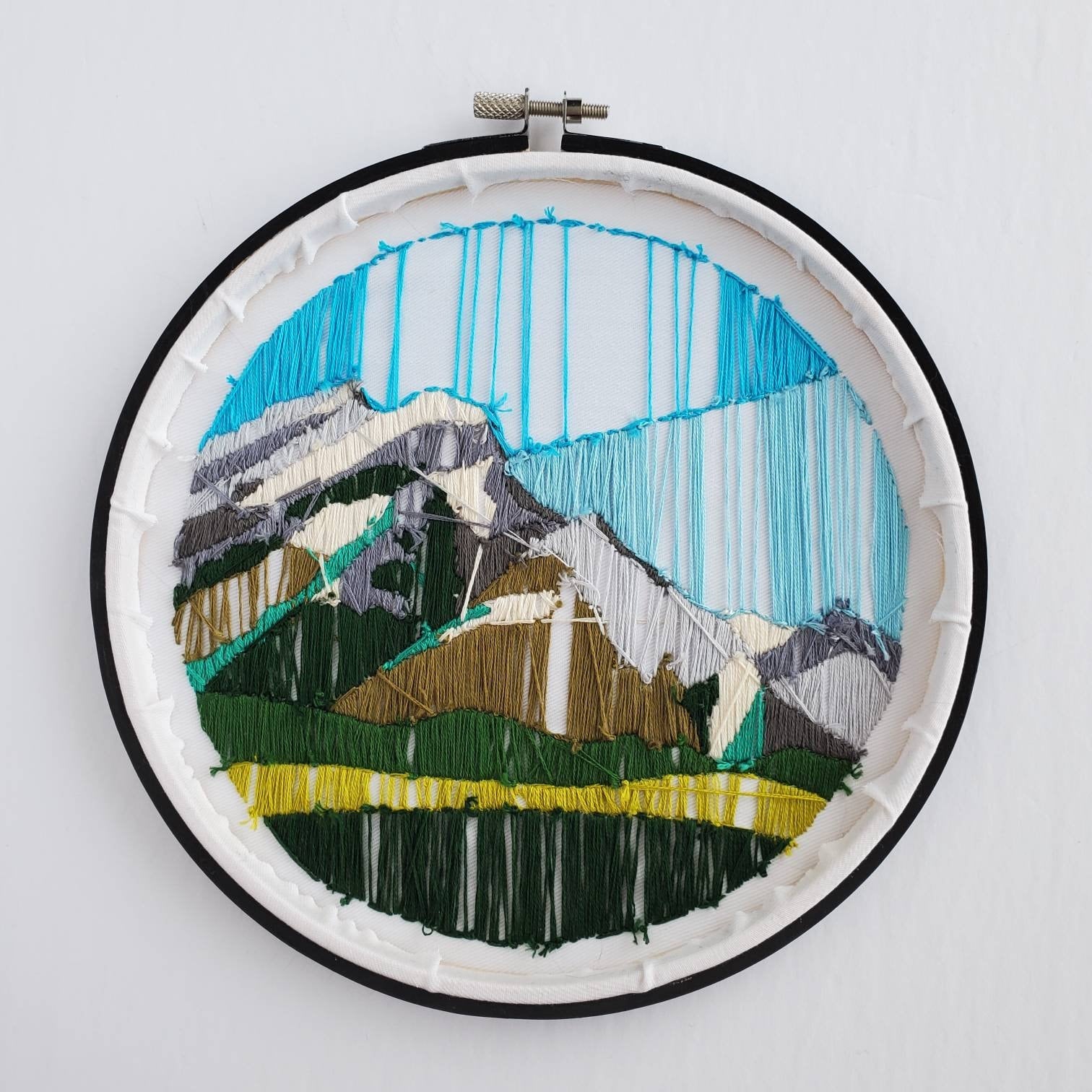 Mountain Landscape No.02, Mount Rundle, Banff Alberta - PDF Digital Download Embroidery Pattern & Guide