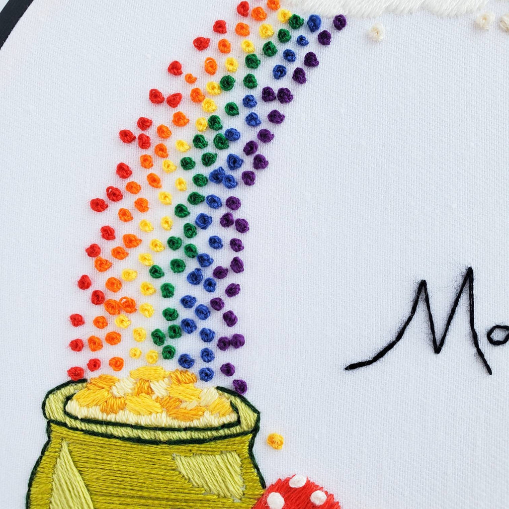 MARCH Monthly Series Wreath - PDF Digital Download Embroidery Pattern & Guide