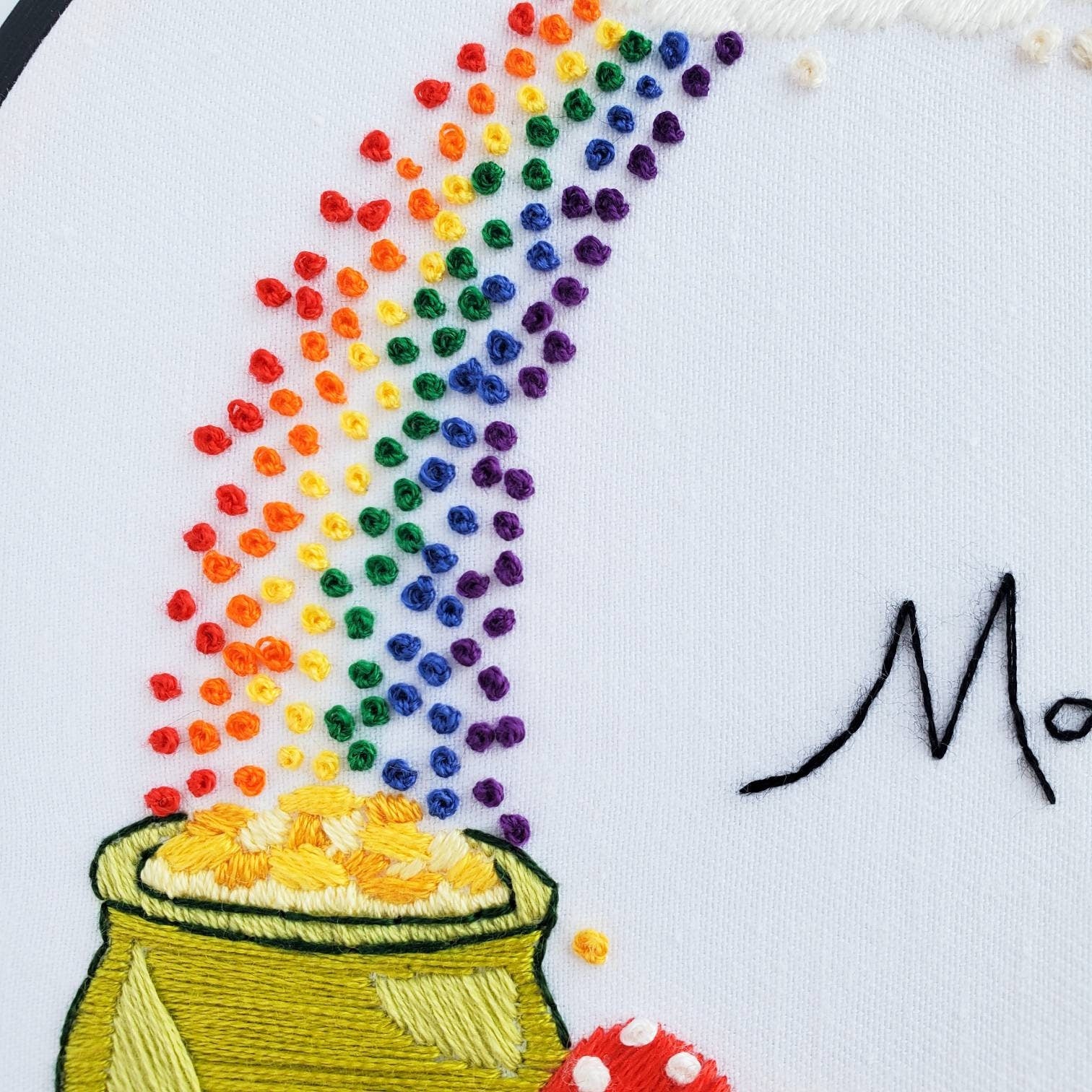 MARCH Monthly Series Wreath - PDF Digital Download Embroidery Pattern & Guide
