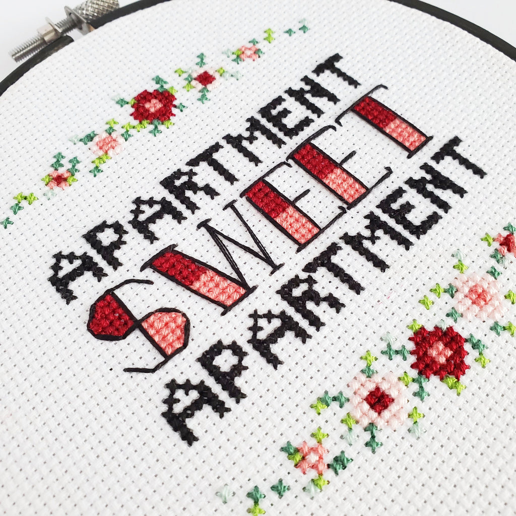 Apartment Sweet Apartment (Condo Sweet Condo and Home Sweet Home) - PDF Digital Download Cross Stitch Pattern & Guide
