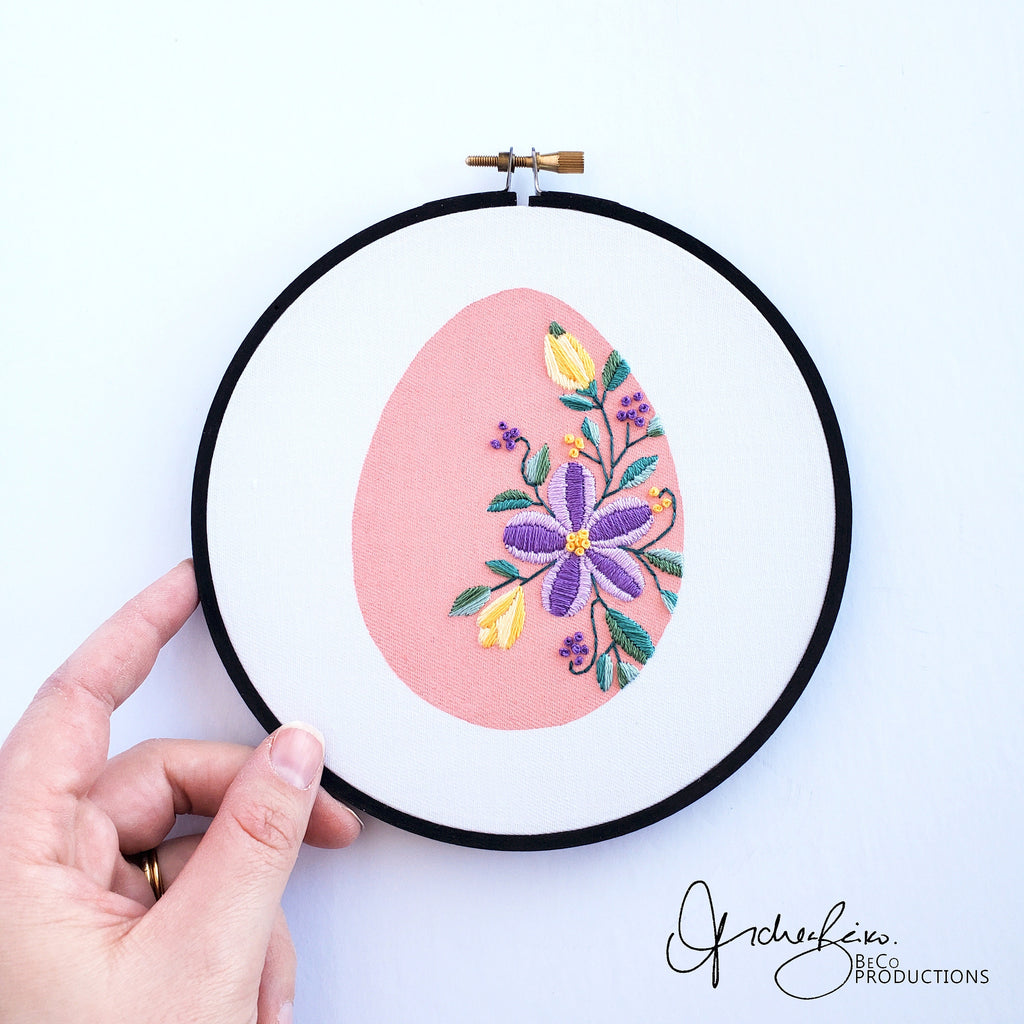 Floral Easter Egg BUNDLE - PDF Digital Download Embroidery Pattern & Guide