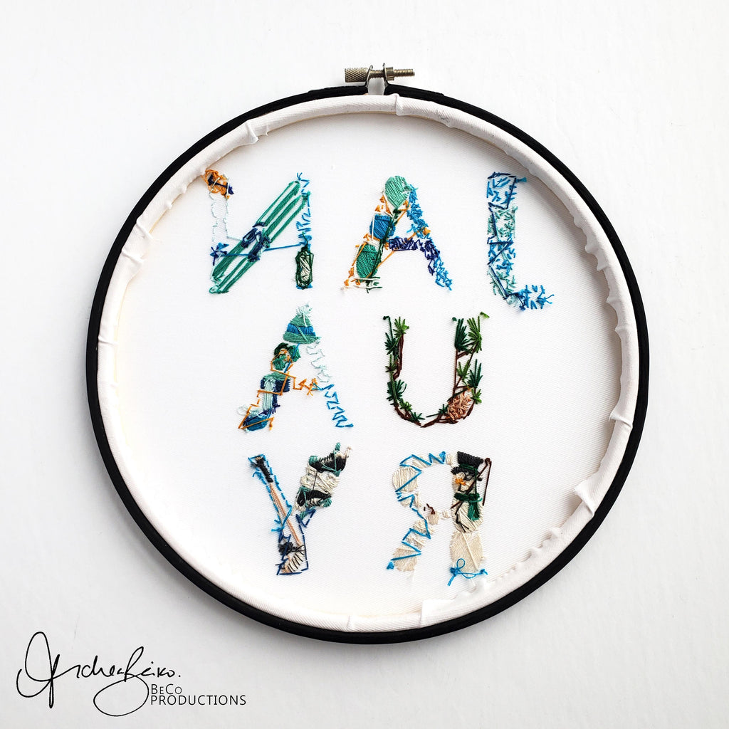 JANUARY Monthly Text Series - PDF Digital Download Embroidery Series Pattern & Guide