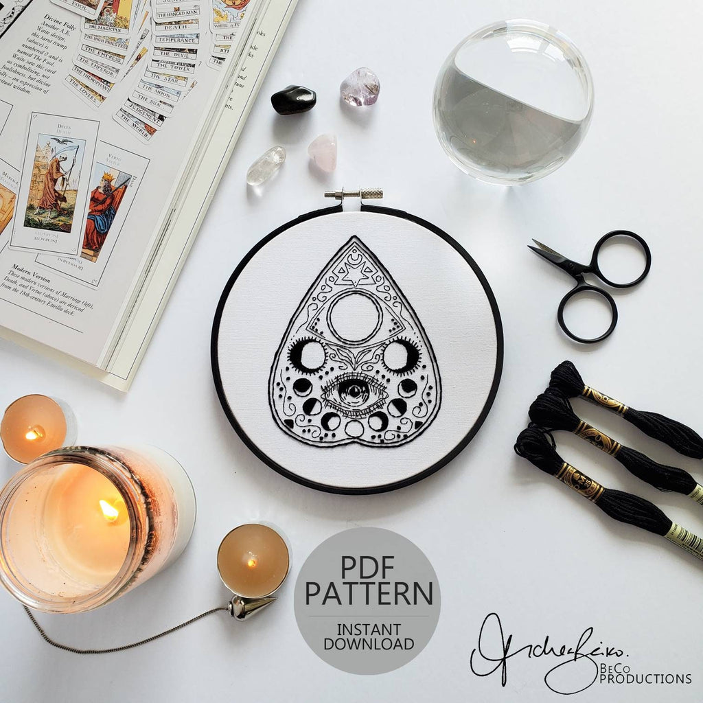 Planchette Outline - PDF Digital Download Embroidery Pattern & Guide