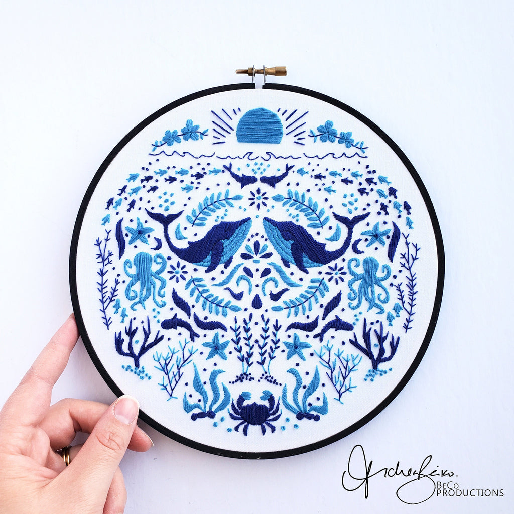 Monochromatic Folk Art Embroidery Series BUNDLE - DIY Digital Download Embroidery Pattern & Guide