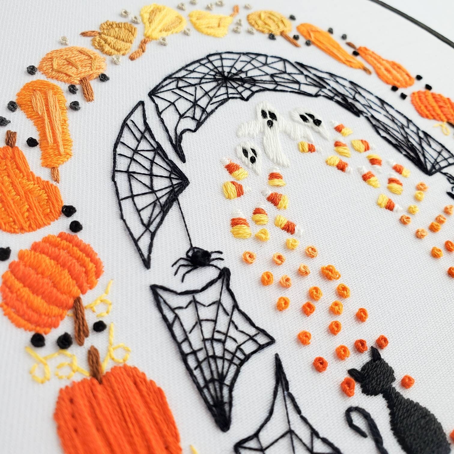 Halloween Rainbow - PDF Digital Download Embroidery Pattern & Guide