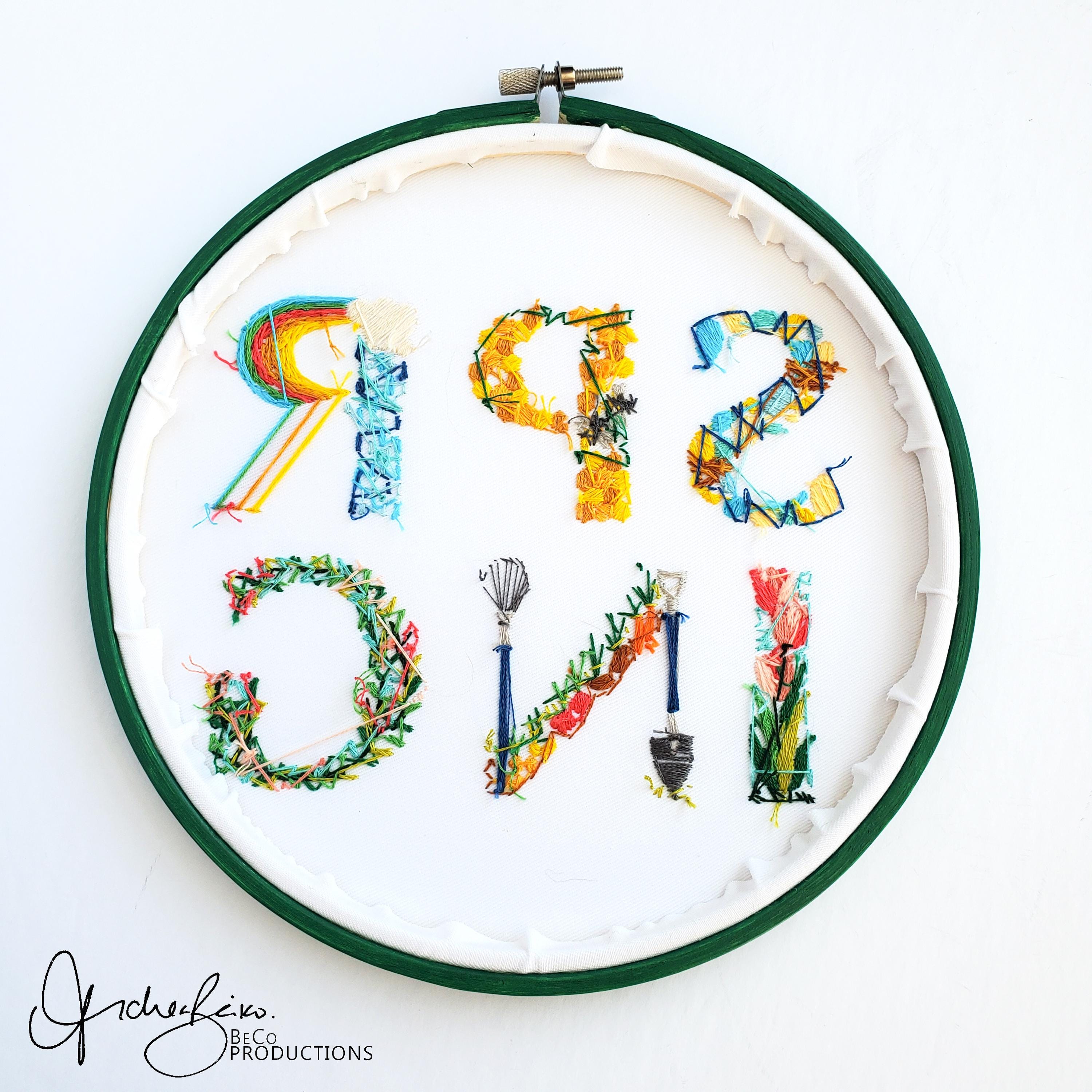 Spring Text - PDF Digital Download Embroidery Pattern & Guide
