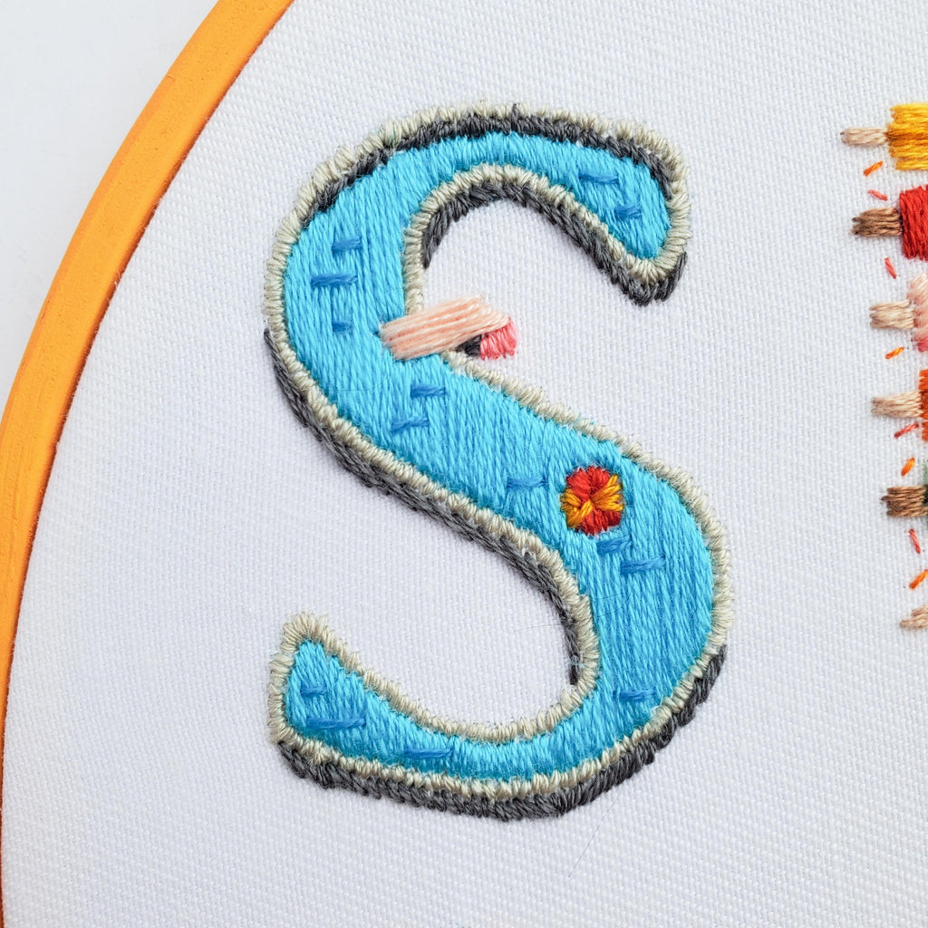 Summer Text - PDF Digital Download Embroidery Pattern & Guide