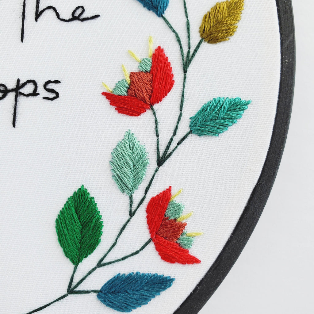 Blessed Be The Fruit Loops Floral Wreath - PDF Digital Download Embroidery Pattern & Guide