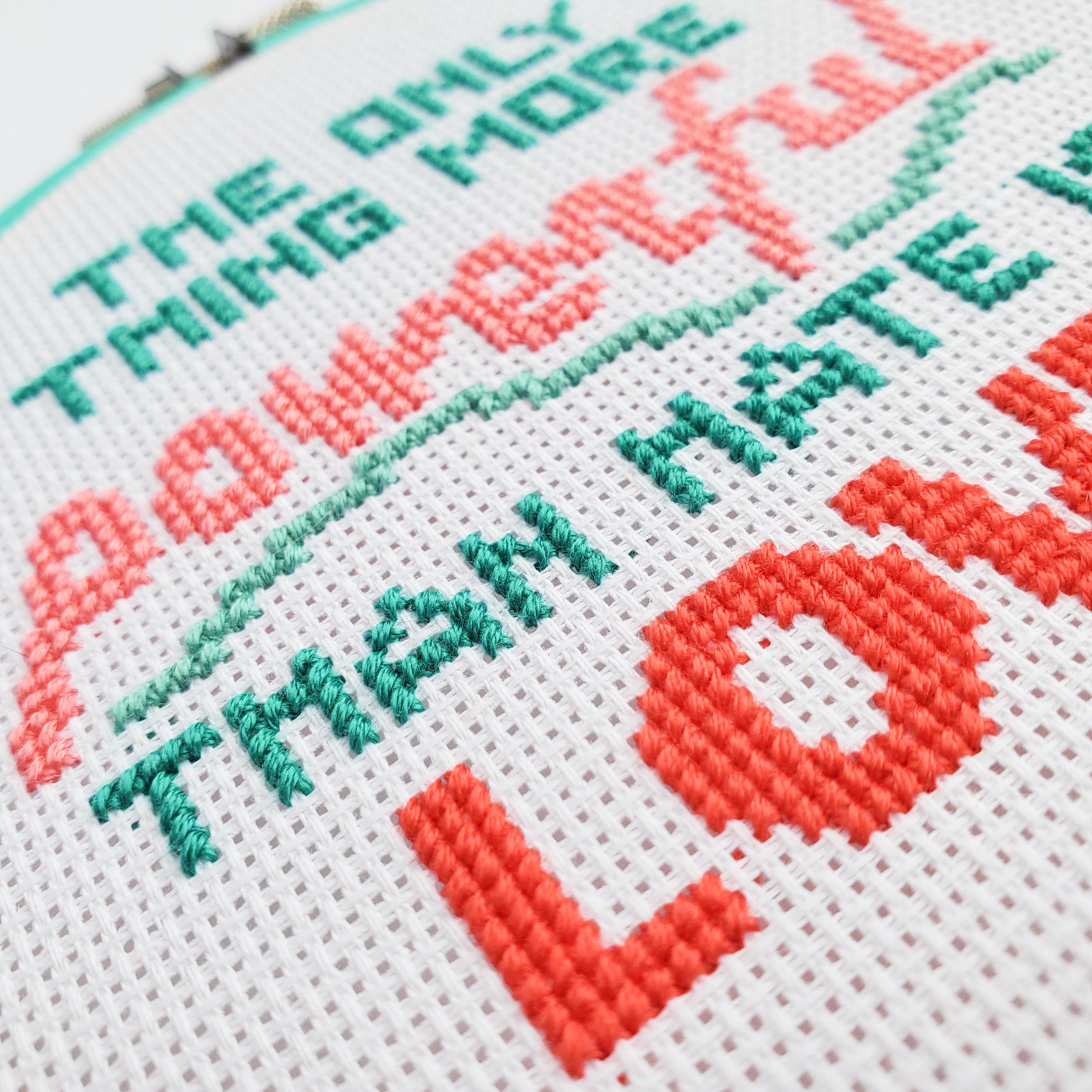 The Only Thing More Powerful Than Hate Is Love - PDF Digital Download Cross Stitch Pattern & Guide